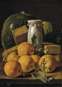 Картина Апельсины, арбузи и коробки конфет, Луис Эгидио Мелендес